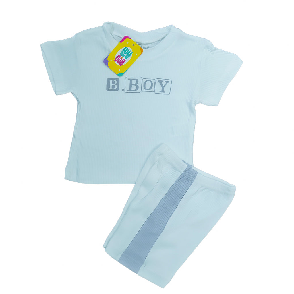 LUV-DUB KIDS Baby Boys Casual Lightweight Cotton Printed T-Shirt and Shorts Set