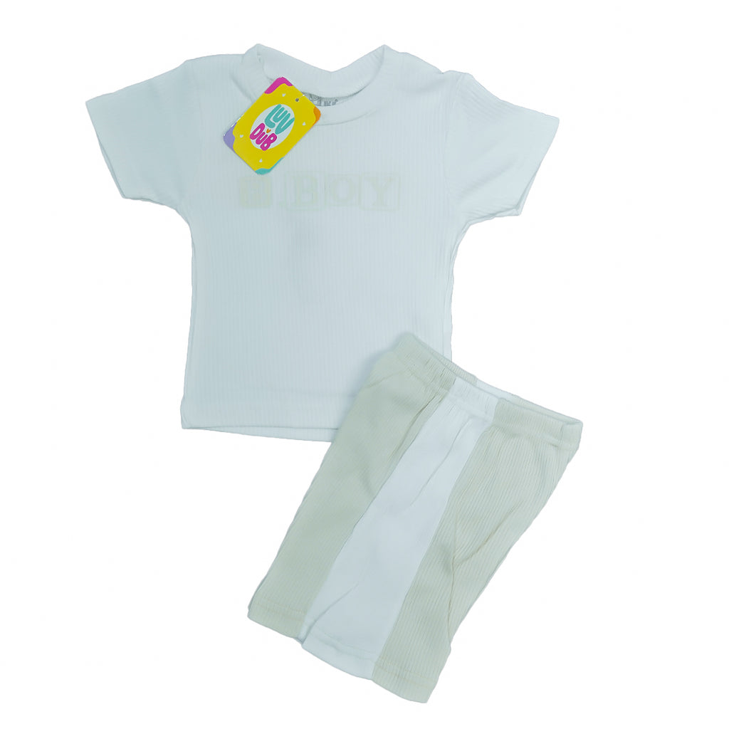 LUV-DUB KIDS Baby Boys Casual Lightweight Cotton Printed T-Shirt and Shorts Set