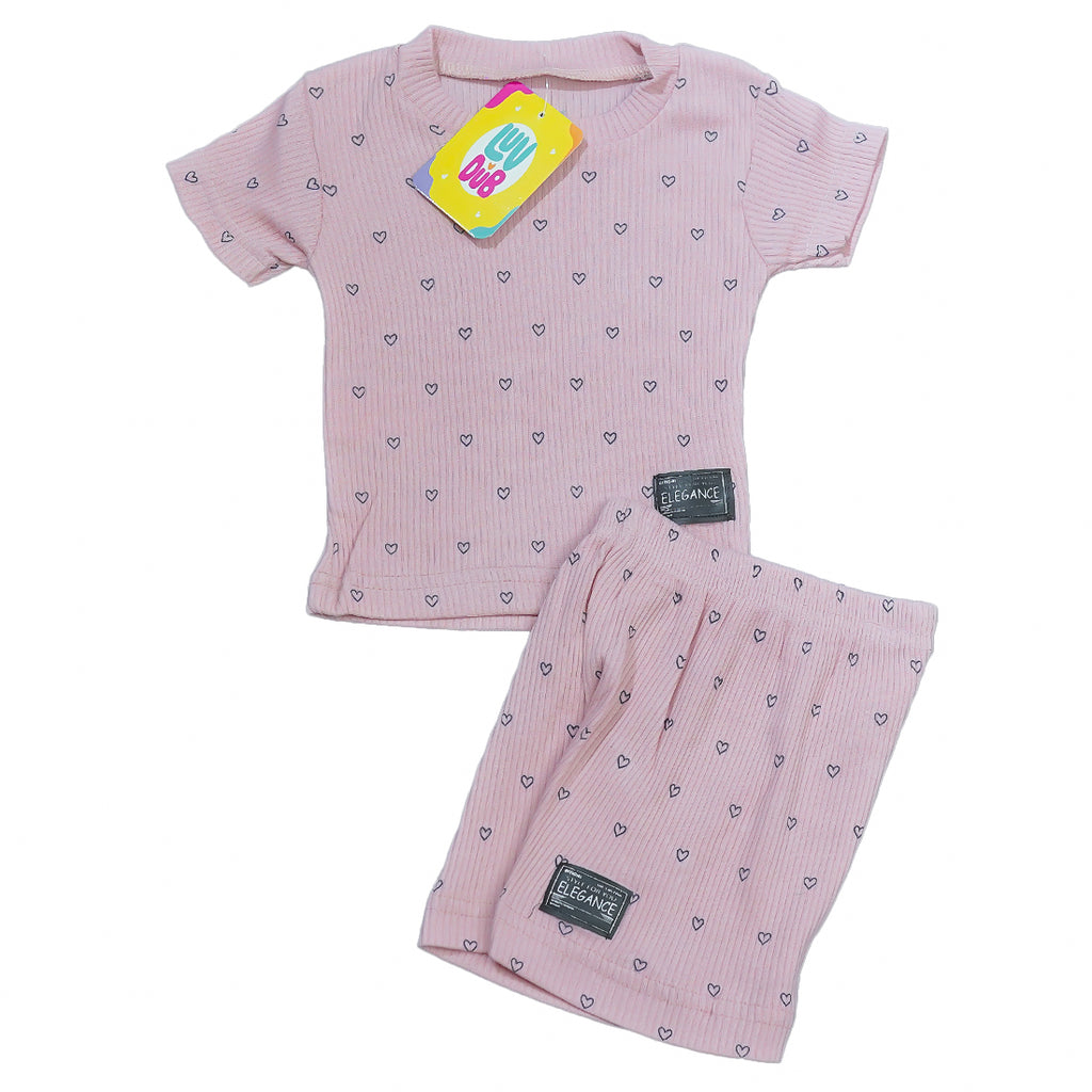 LUV-DUB KIDS Baby Boys Casual Lightweight Cotton Printed T-Shirt and Shorts Set