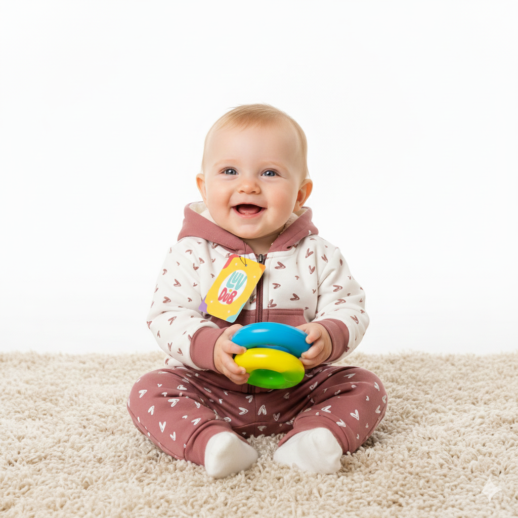 Kids Winter Top-Pajama Set With Hood