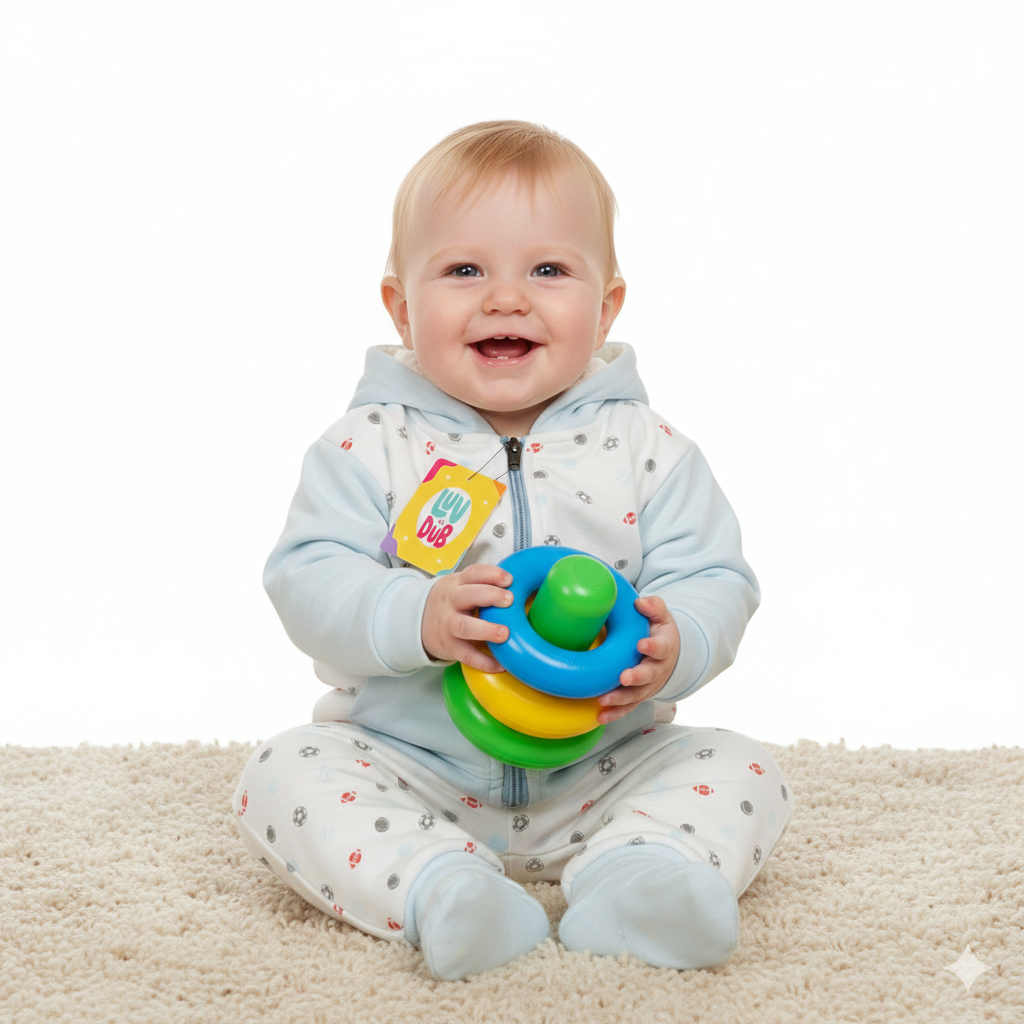 Kids Winter Top-Pajama Set With Hood